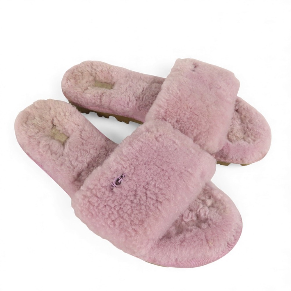 UGG COZETTE Amethyst/Pink Fuzzy Wool Shearling SLIPPERS FLAT SHOES Sandals US-7